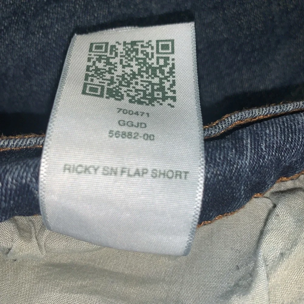 True Religion Ricky Jean Shorts Mens 36 x 11 Denim Relaxed Straight Stretch NICE